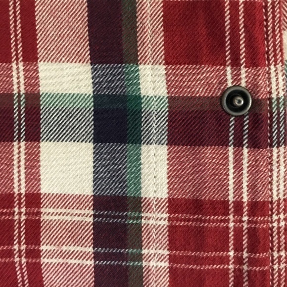 Roots Plaid Button Down Shirt Pockets - Picture 8 of 16